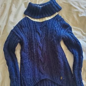 Juicy Couture XS navy blue turtleneck sweater